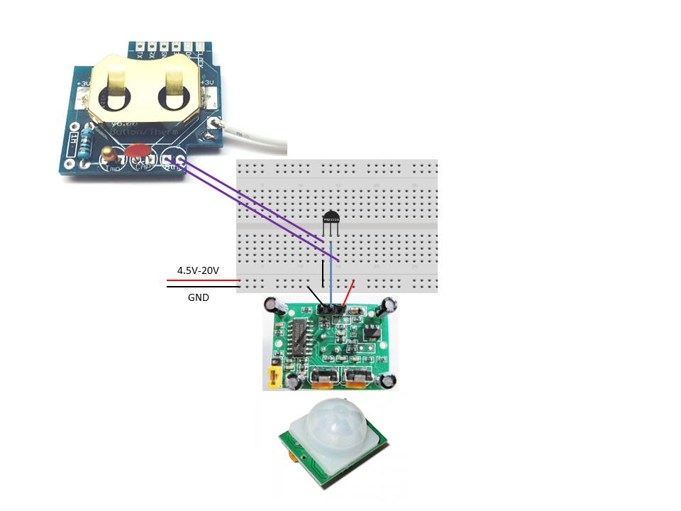 Wireless Motion Sensor Diagram